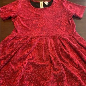 Lularoe Pink Lace Jacquard 3x Amelia